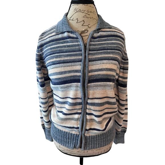 Tiara international Sweaters - VTG Tiara International Womens sz M (see disc.) Y2K Cotton Striped Knit Sweater